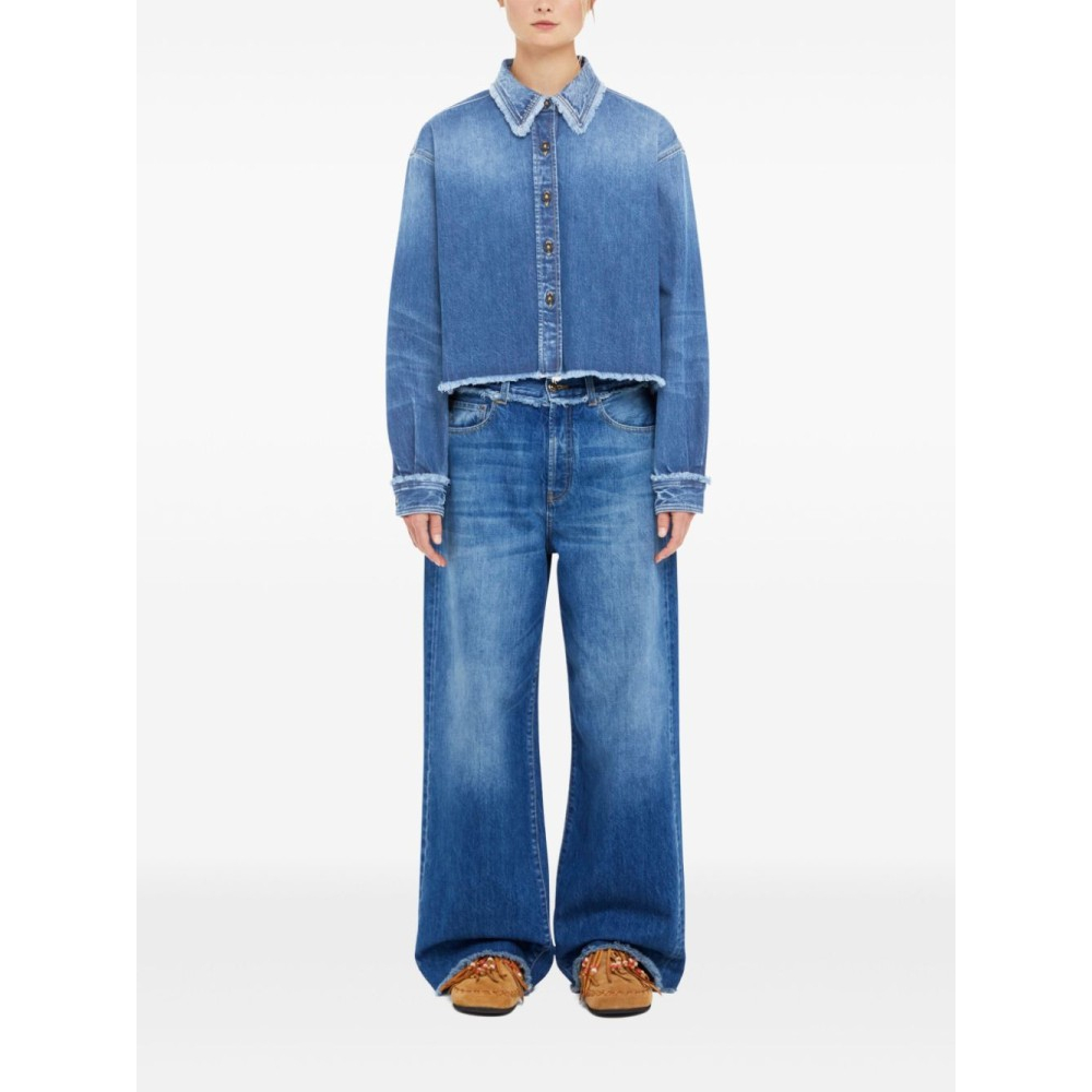 Chemise en Jean 'Fringed' pour Femmes