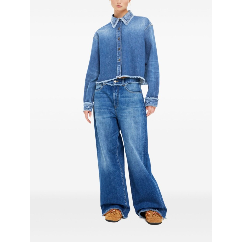 Chemise en Jean 'Fringed' pour Femmes