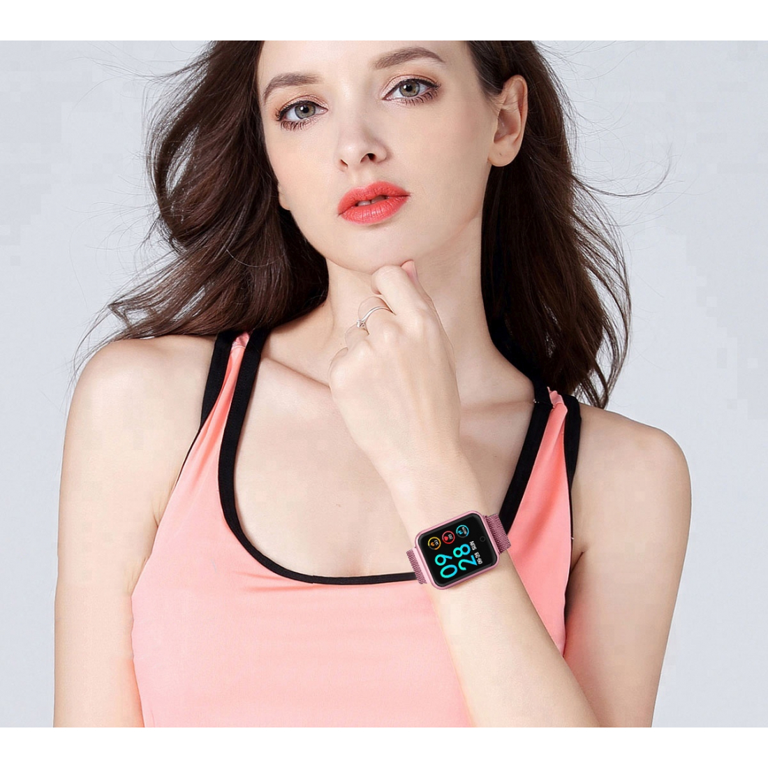 Montre intelligente étanche de remise en forme compatible Android et iOS