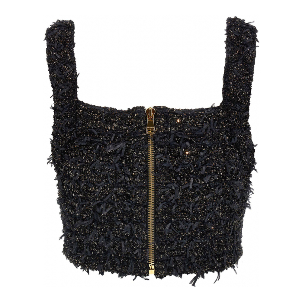 Crop Top 'Tweed' pour Femmes