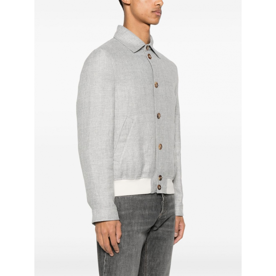 Blouson bomber 'Mélange-Effect' pour Hommes