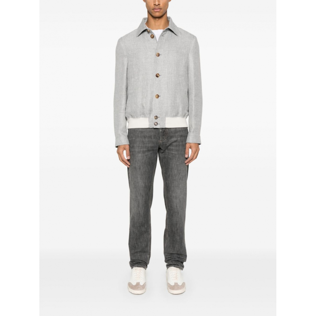 Blouson bomber 'Mélange-Effect' pour Hommes