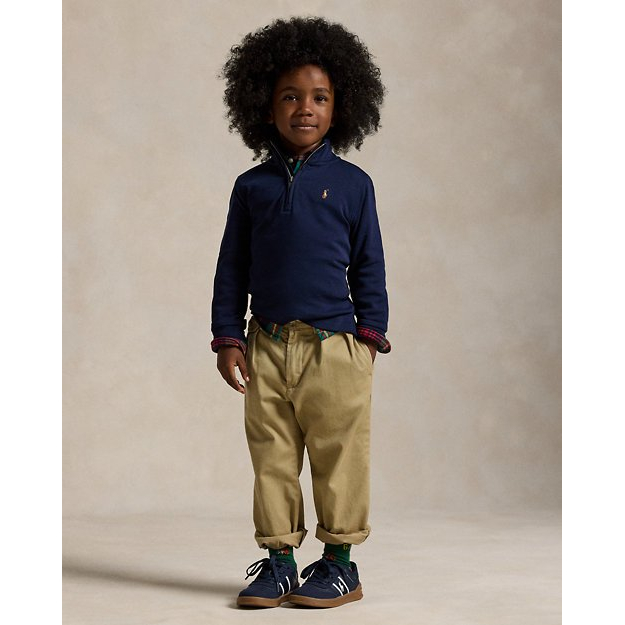 'Cotton Interlock Quarter-Zip Pullover' pour Garçons