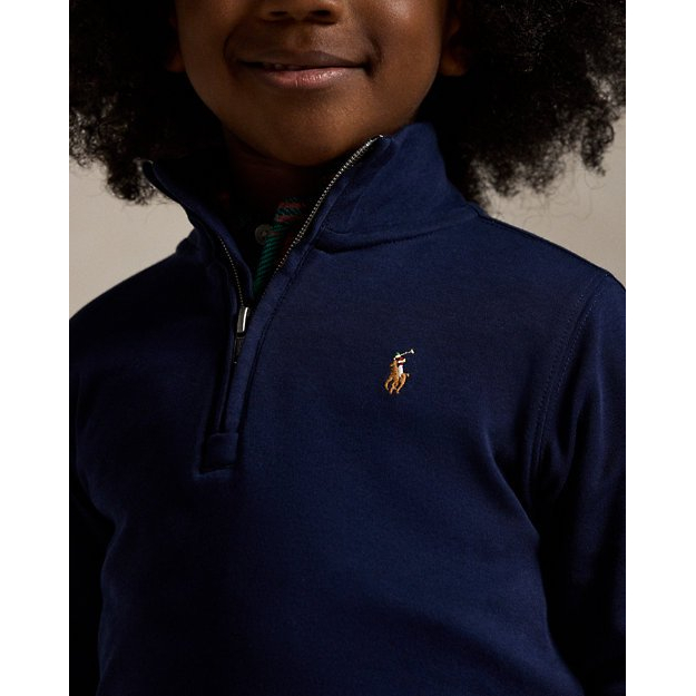 'Cotton Interlock Quarter-Zip Pullover' pour Garçons