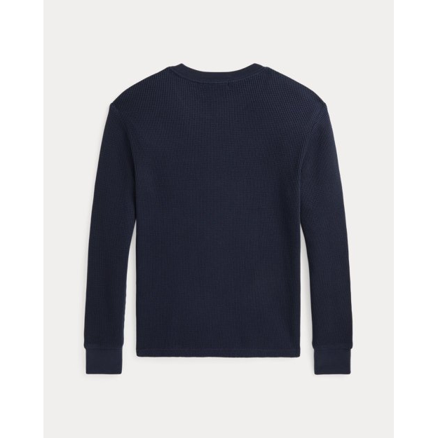 'Waffle-Knit Cotton Long-Sleeve Tee' pour Garçons