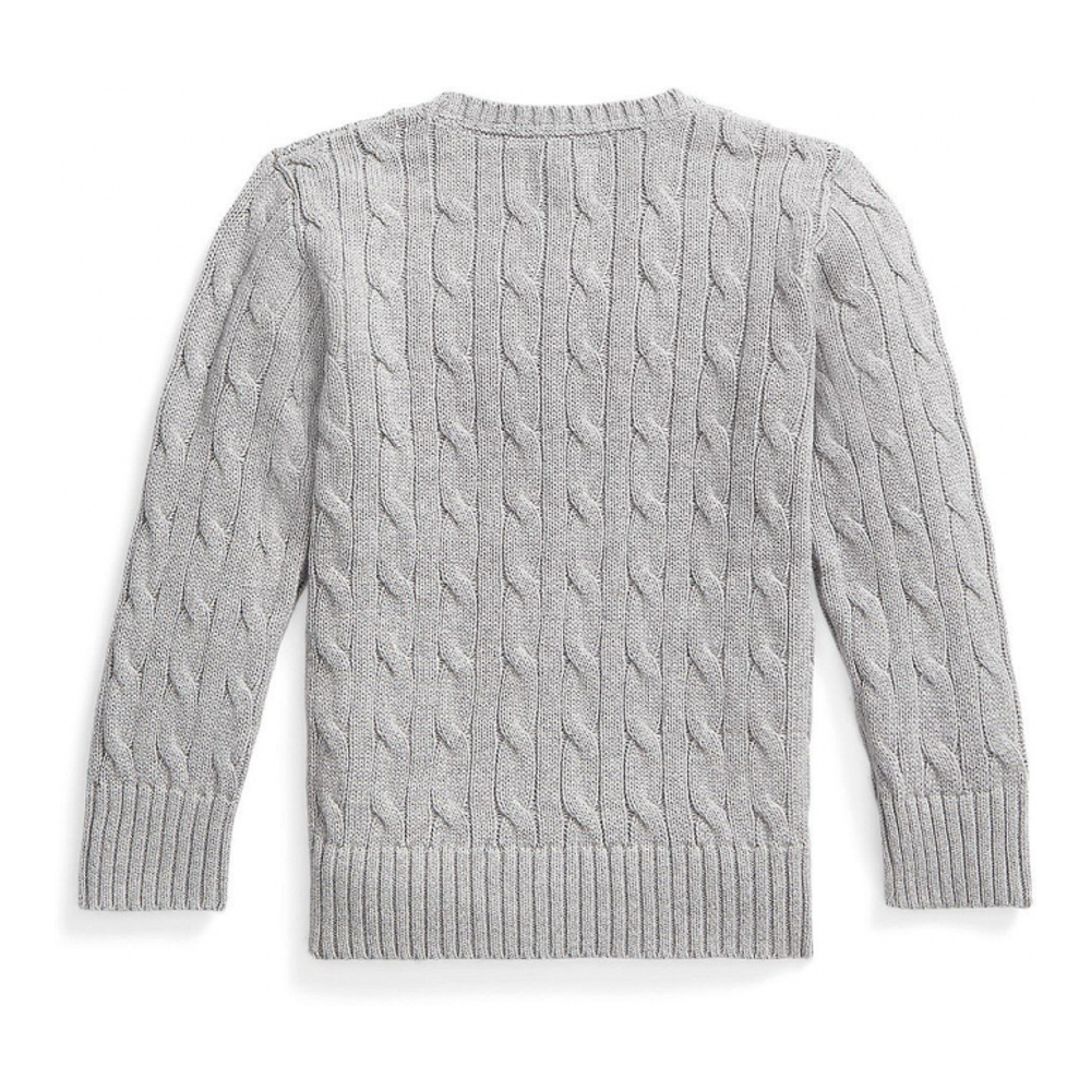 'Cable-Knit Cotton Sweater' pour Garçons