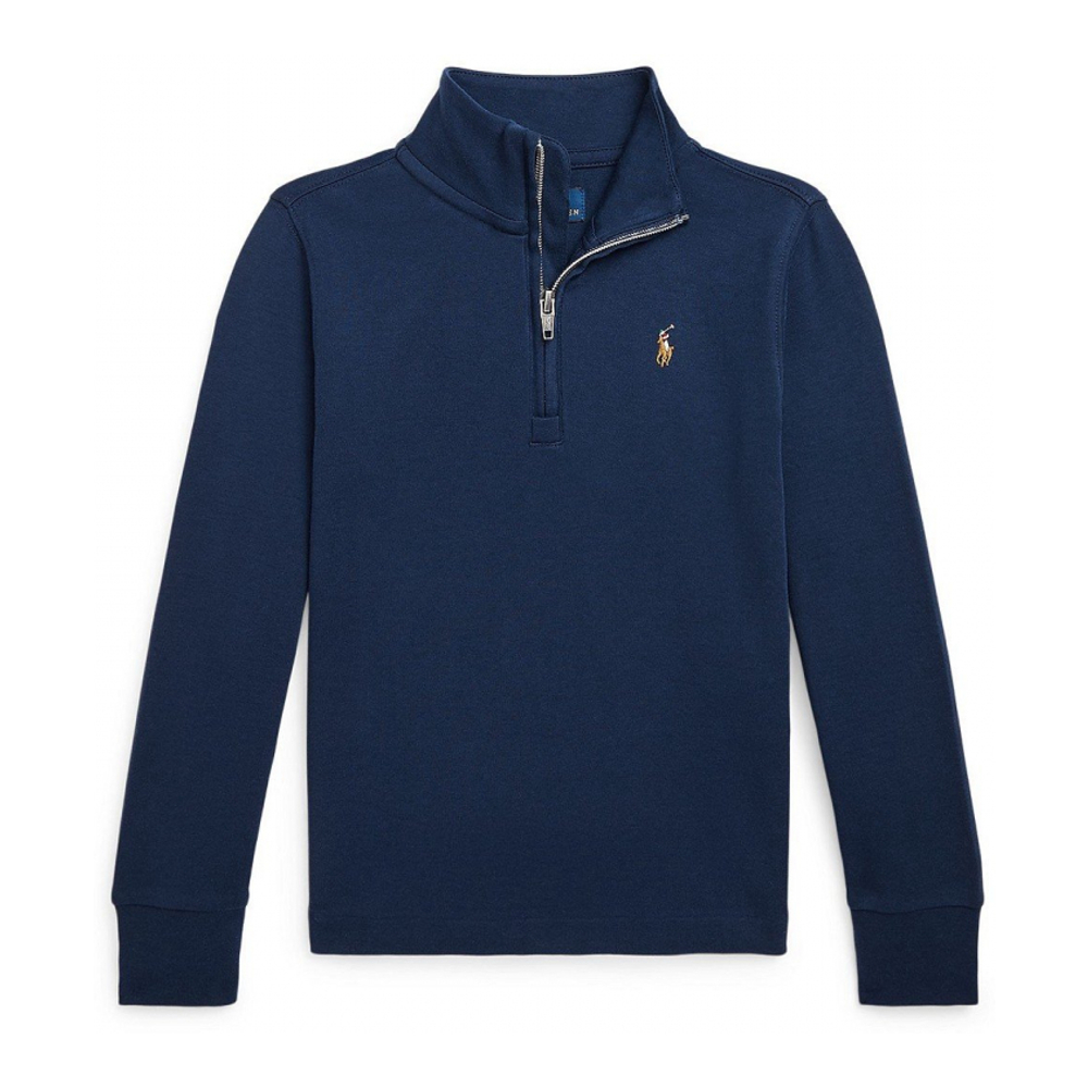 Boy's 'Cotton Interlock Quarter-Zip Pullover shirt'