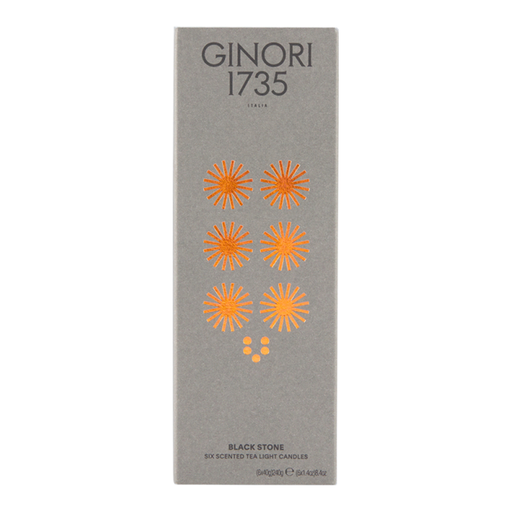 'Black Stone' Duftende Kerze - 288 g, 6 Stücke