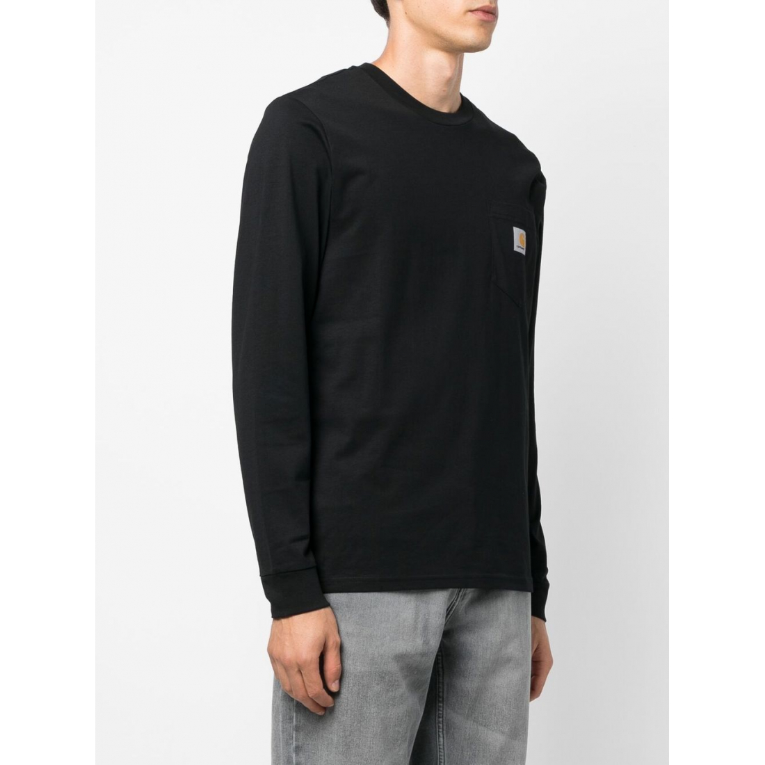 T-Shirt manches longues 'Chest Logo-Patch Detail' pour Hommes