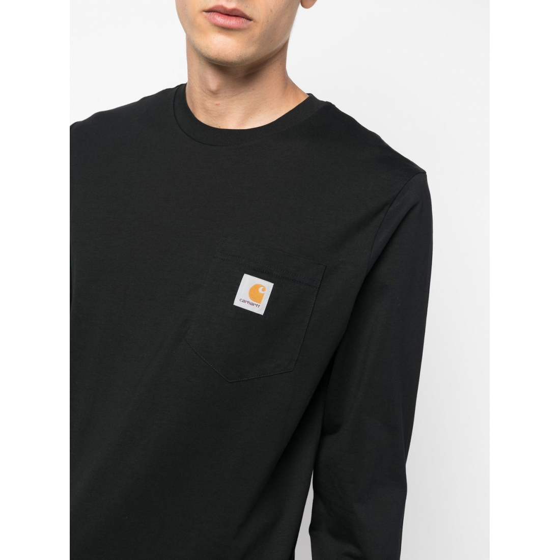 T-Shirt manches longues 'Chest Logo-Patch Detail' pour Hommes