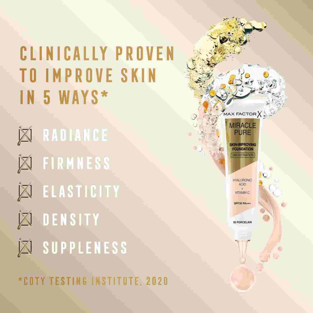 Fond de teint 'Miracle Pure Skin-Improving 24H Hydration' - 100 Cocoa 30 ml