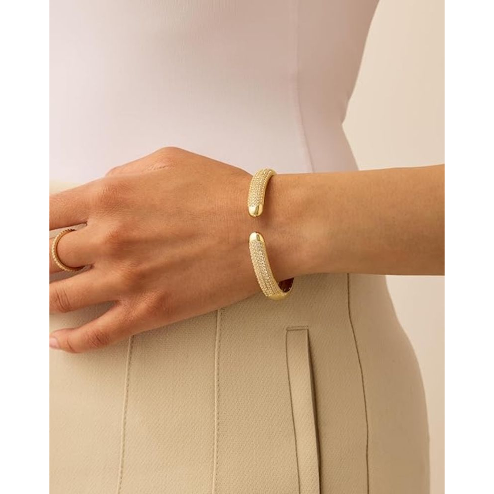 Women's 'Modern Cuff Pave' Bangle