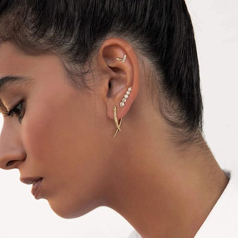 Boucles d'oreilles 'Modern Hoop Pave' pour Femmes