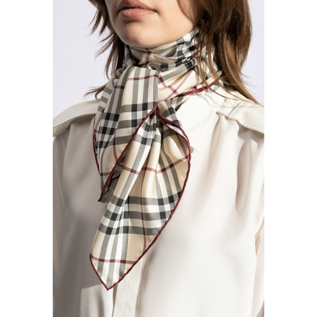Foulard en soie 'Checked' pour Femmes