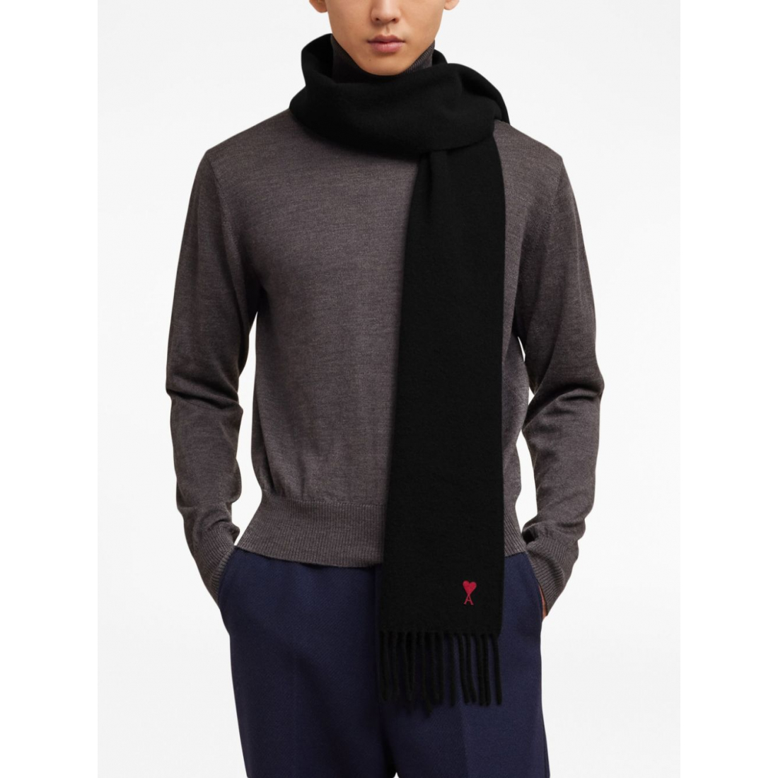 Écharpe en laine 'Ami De Coeur Fringed-Edge'