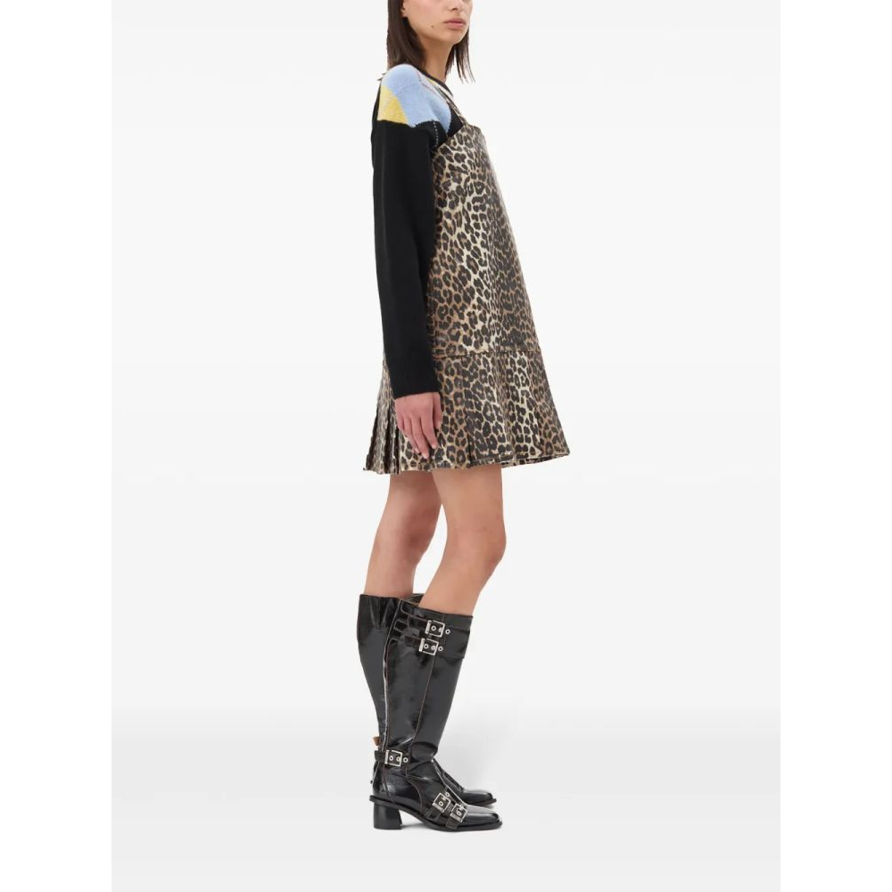 Robe mini 'Foiled-Finish Printed' pour Femmes