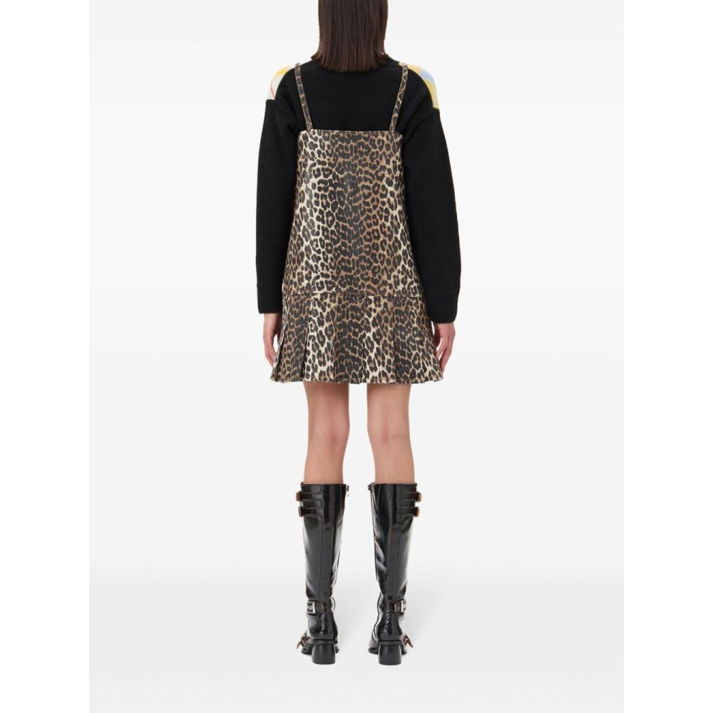 Robe mini 'Foiled-Finish Printed' pour Femmes