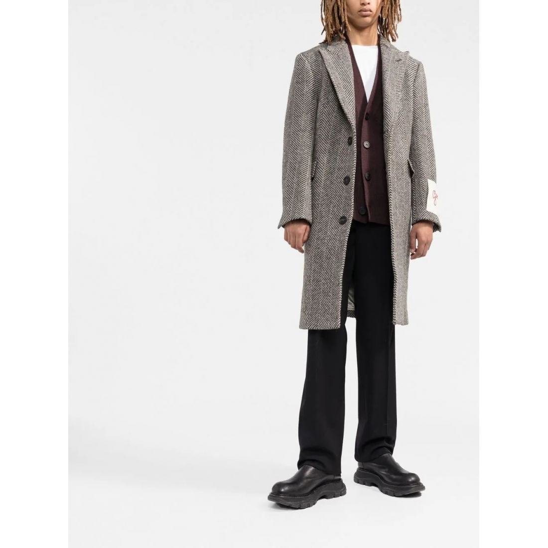 Men's 'Logo-Patch' Coat