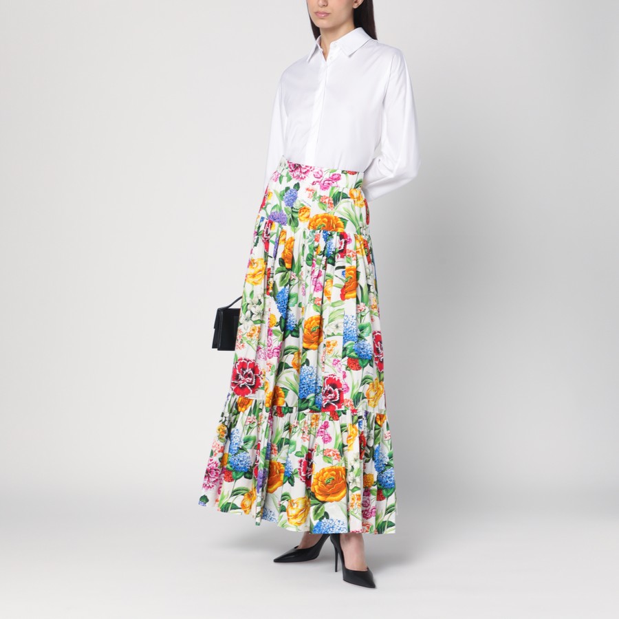 Jupe Maxi 'Floral-Print' pour Femmes