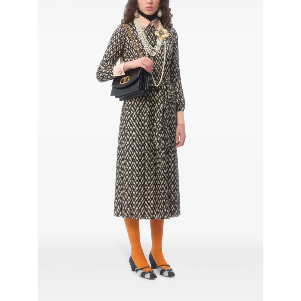 Robe Midi 'Toute La V Tweed' pour Femmes
