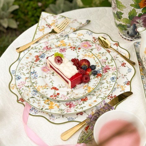 Service De 6 Assiettes À Apéritif/Dessert Ø 19 cm. Rêves De Jardin