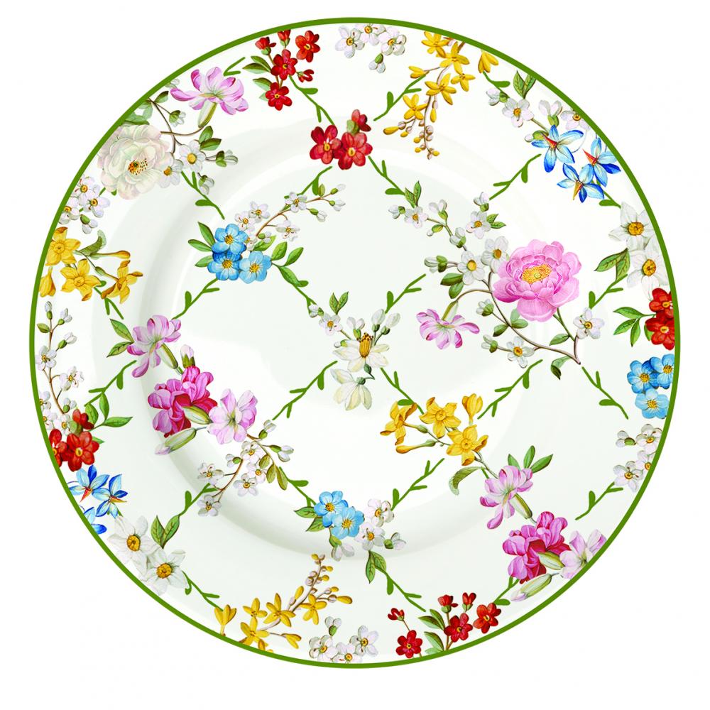 Set Aus 4 Porzellan-Desserttellern, Ø 19 cm, In Der Geschenkbox Garden Dreams