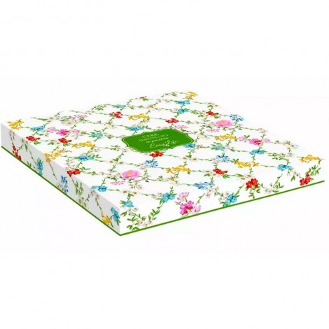Plat À Gâteau Ø 32 cm Avec Pelle En Porcelaine, Coffret Couleur Rêves De Jardin