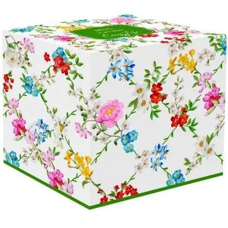 Frühstückstasse Aus Porzellan Mit Untertasse, 370 ml. In Einer Farbigen Geschenkbox Mit Dem Aufdruck „Garden Dreams“.