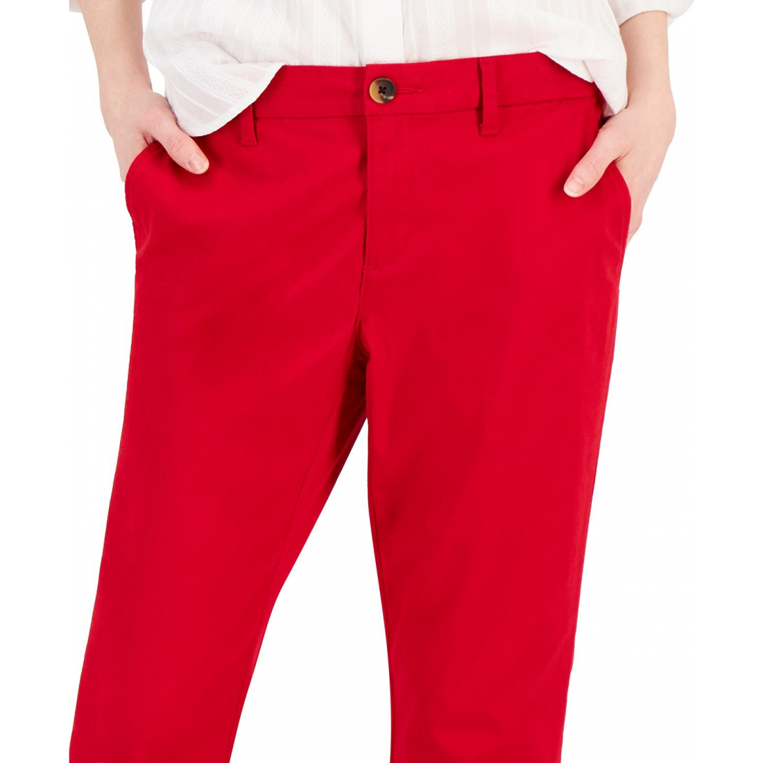 Pantalon 'TH Flex Hampton Cuffed Chino Straight-Leg' pour Femmes
