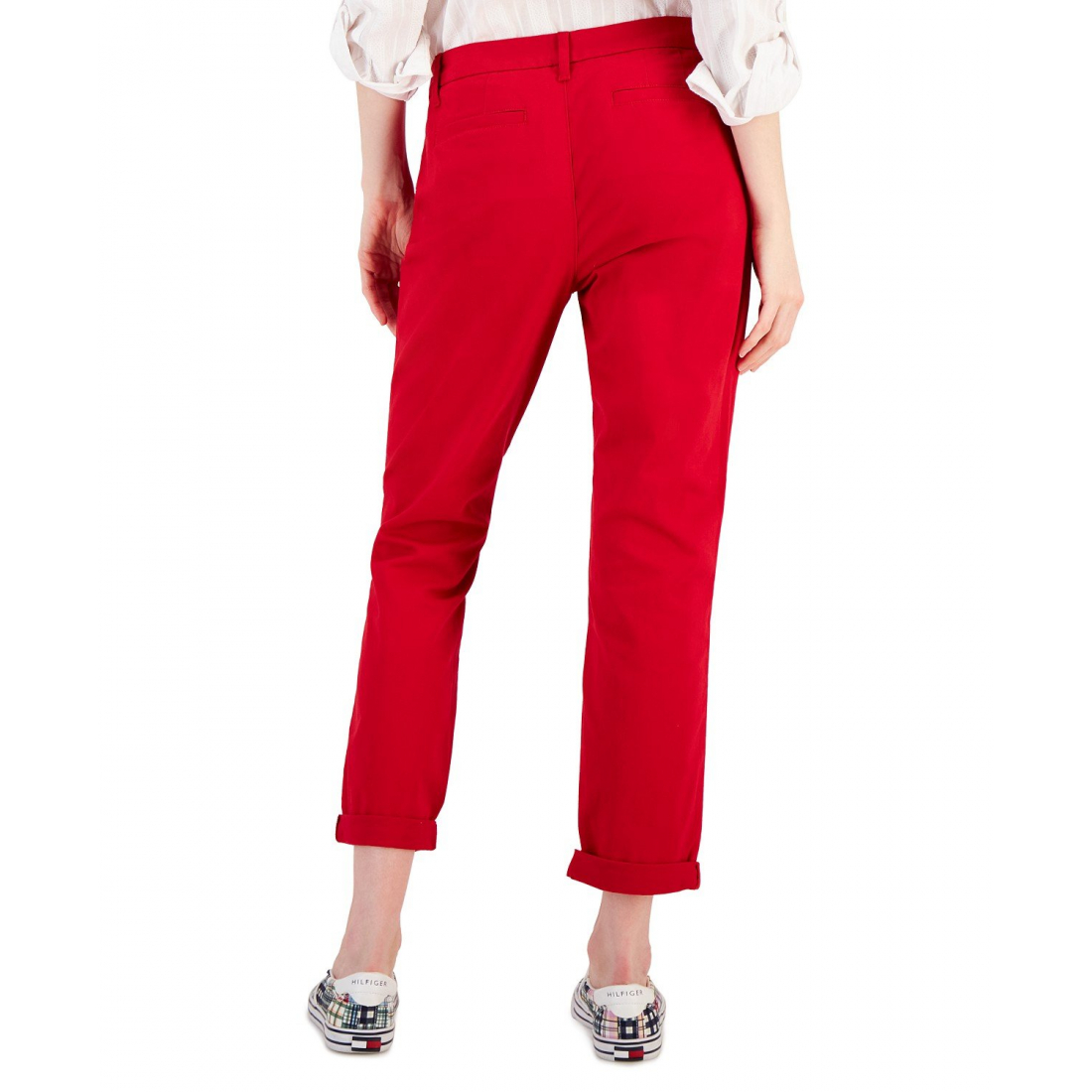 Pantalon 'TH Flex Hampton Cuffed Chino Straight-Leg' pour Femmes