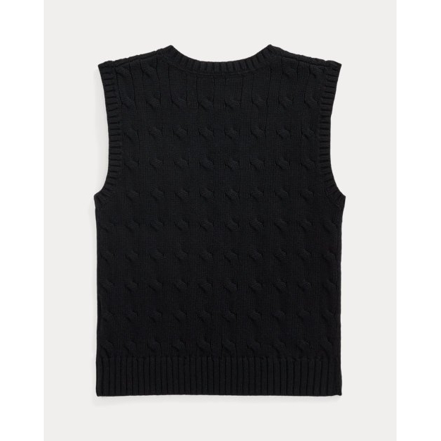 'Cable-Knit Cotton Sweater Vest' pour Garçons