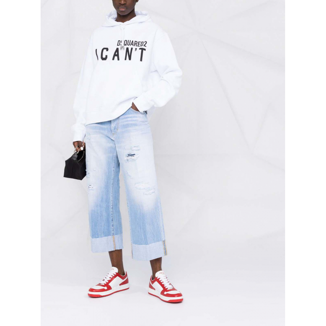 Sweatshirt à capuche  'Slogan-Print' pour Femmes