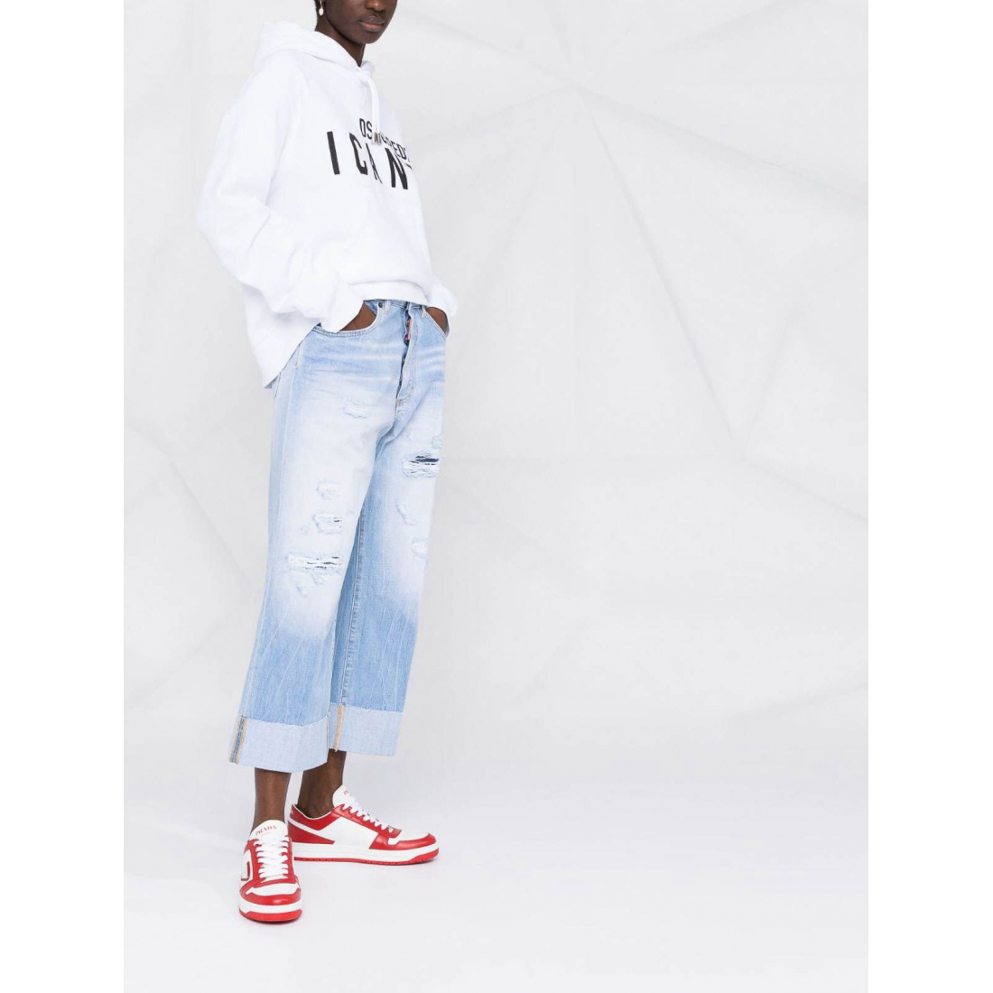 Sweatshirt à capuche  'Slogan-Print' pour Femmes