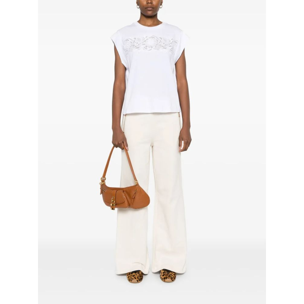 T-Shirt sans manches 'Lace-Detail' pour Femmes