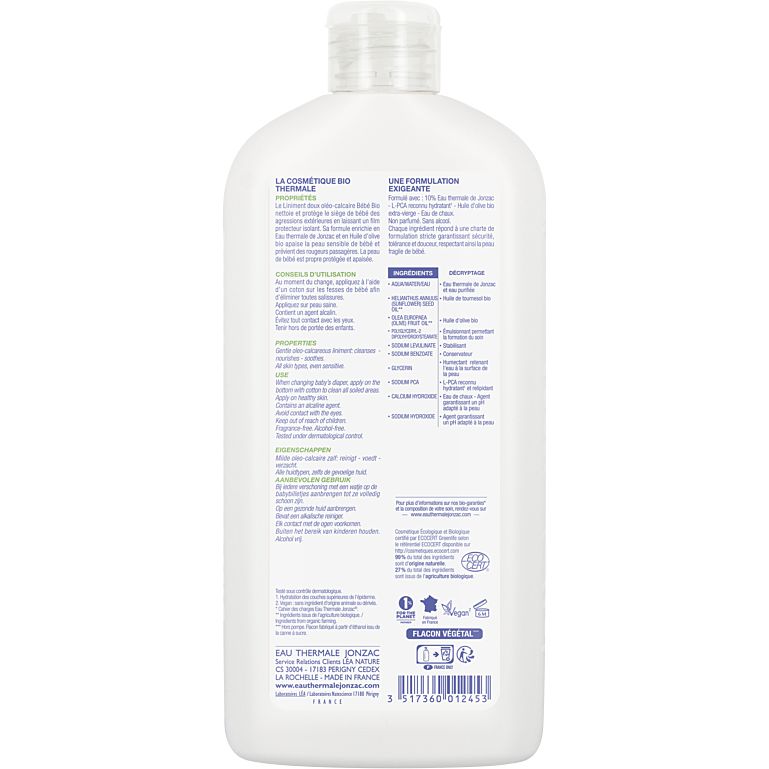 'Bébé Bio Gentle Oléo-Calcareous' Nappy Changing Liniment - 500 ml