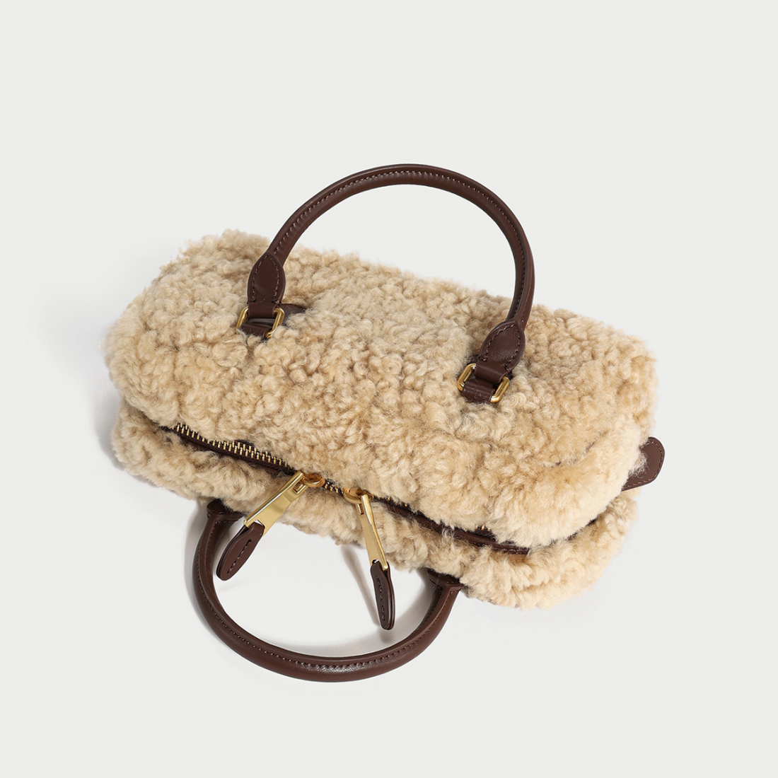 Sac à main 'Sherpa Fur Trimmed Elongated' pour Femmes