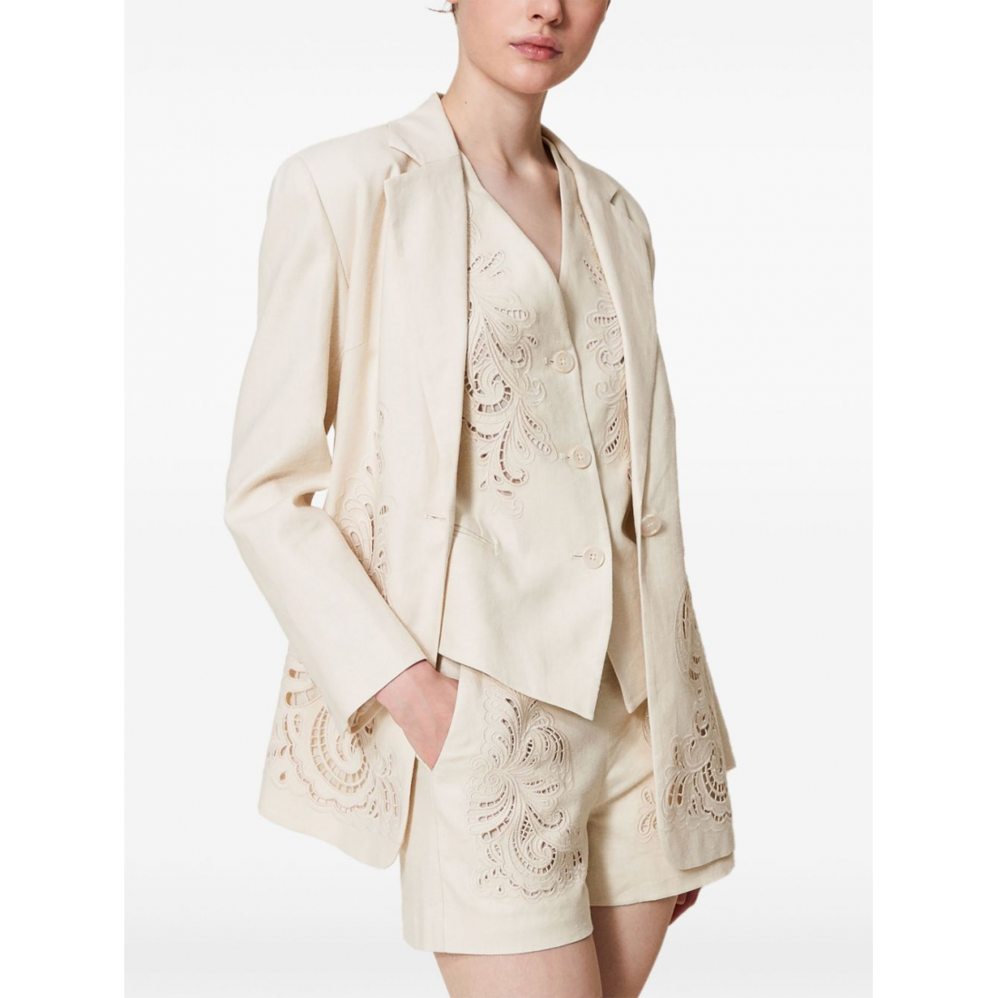 'Embroidered' Shorts für Damen