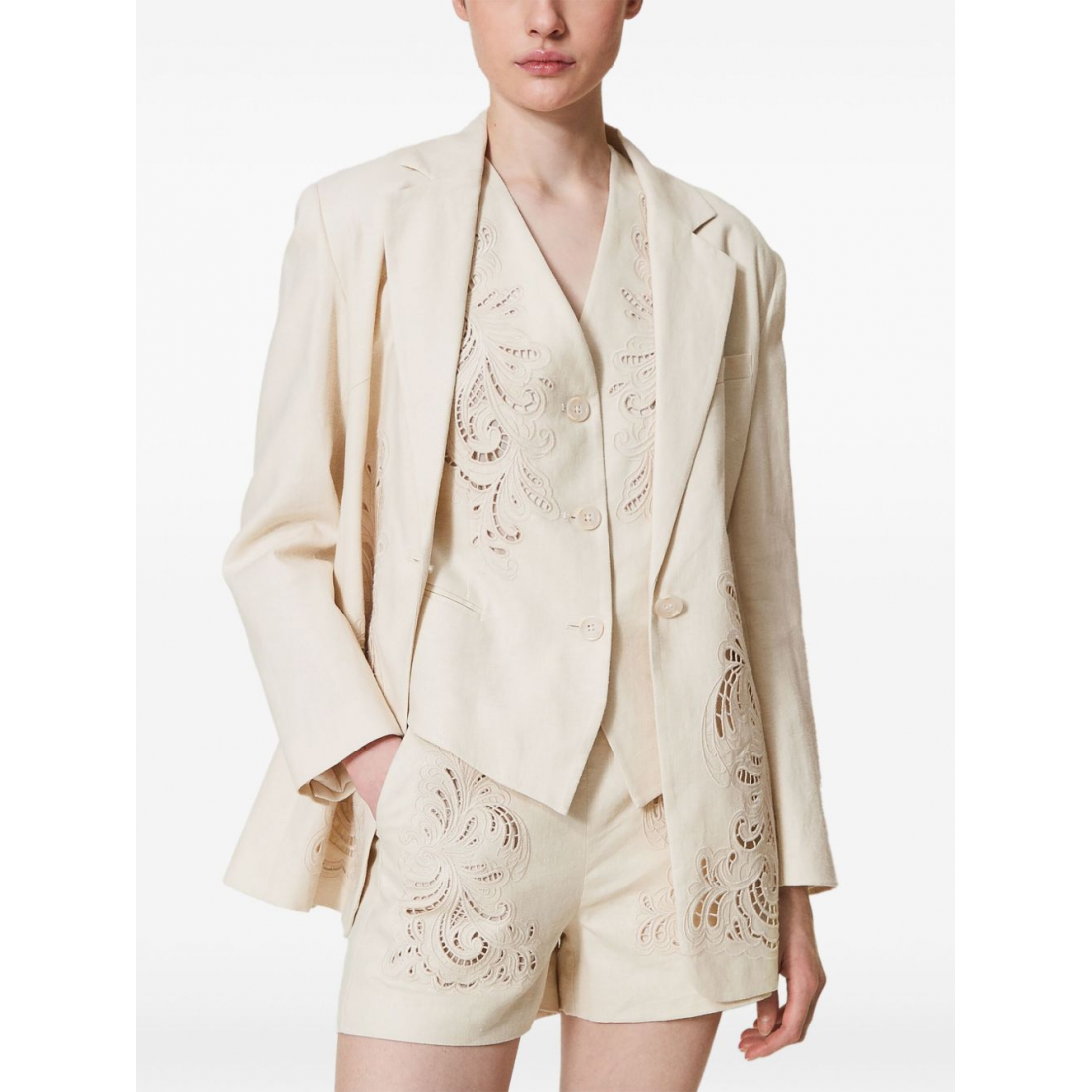 'Embroidered' Shorts für Damen