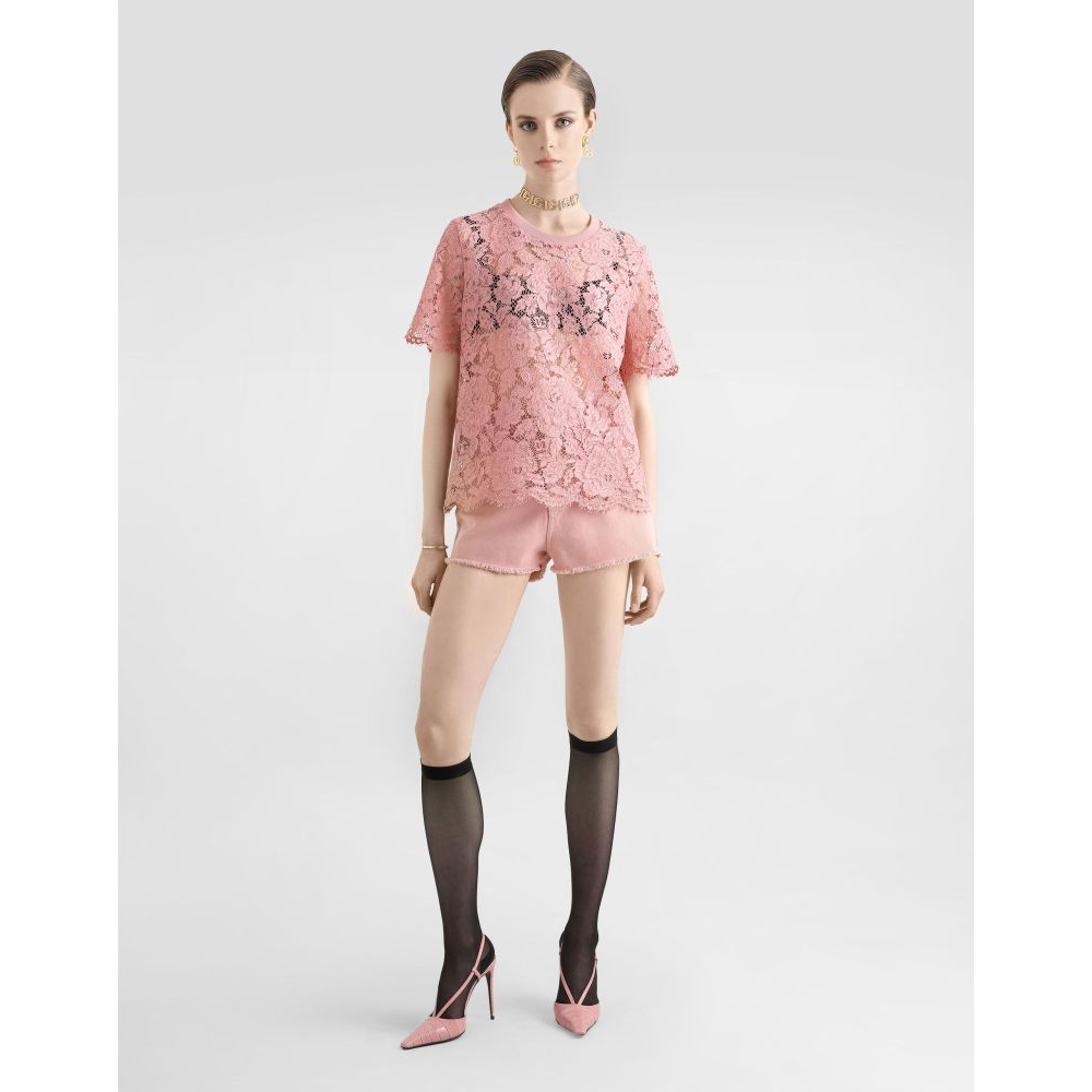 'Garment-dyed' Jeansshorts für Damen