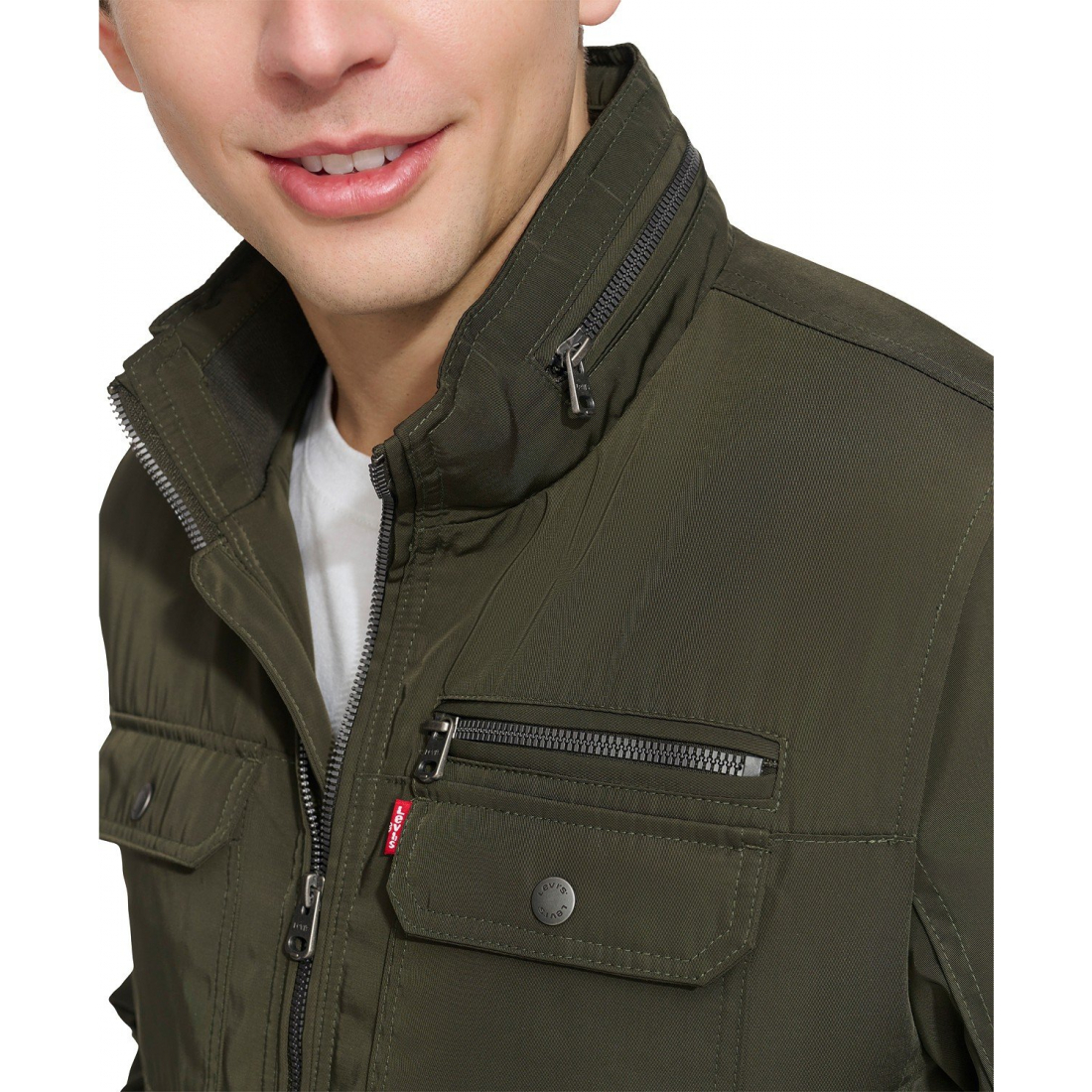 Veste 'Twill Stand-Collar' pour Hommes