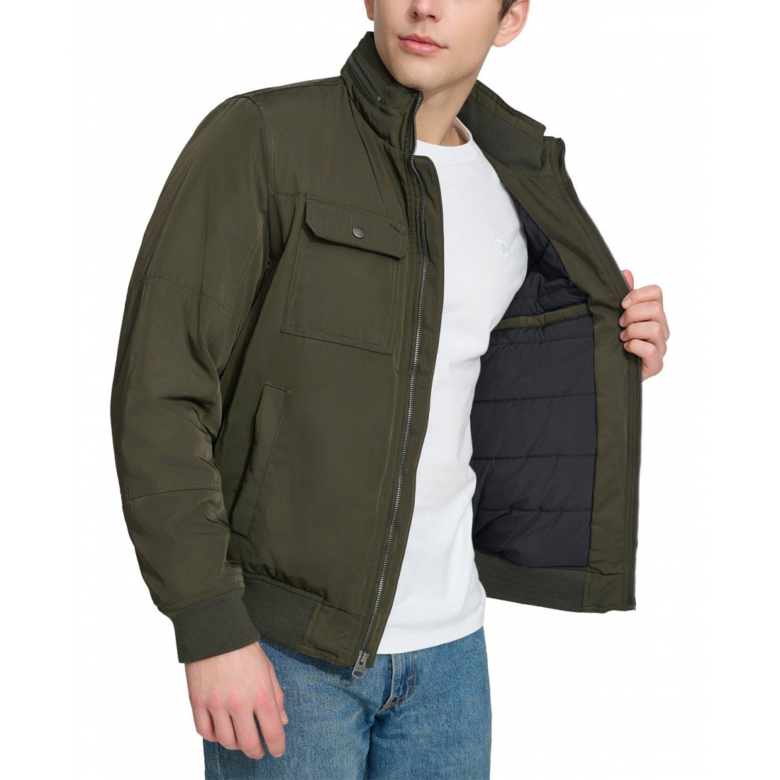 Veste 'Twill Stand-Collar' pour Hommes