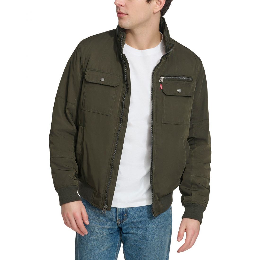 Veste 'Twill Stand-Collar' pour Hommes