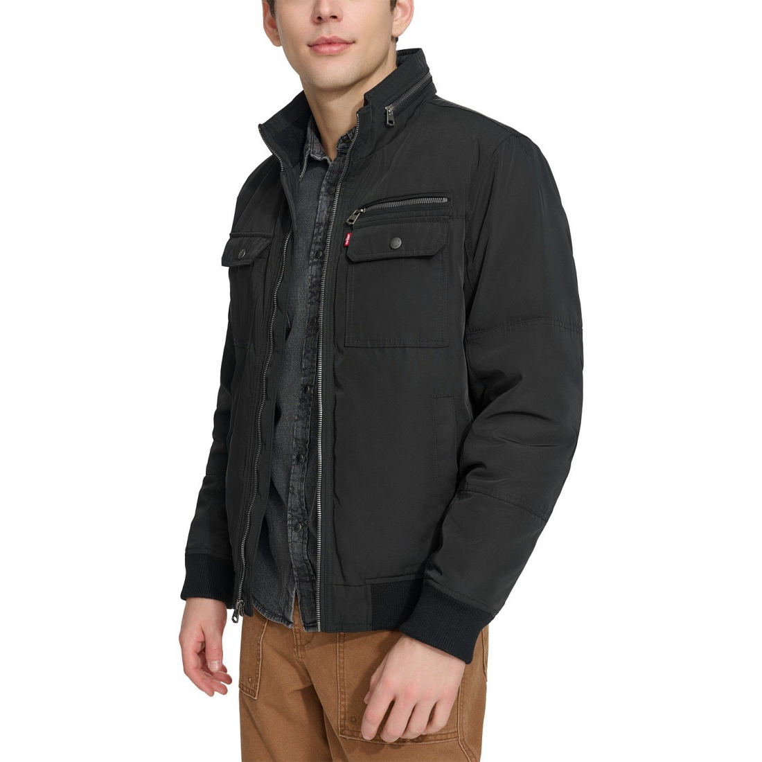 Veste 'Twill Stand-Collar' pour Hommes