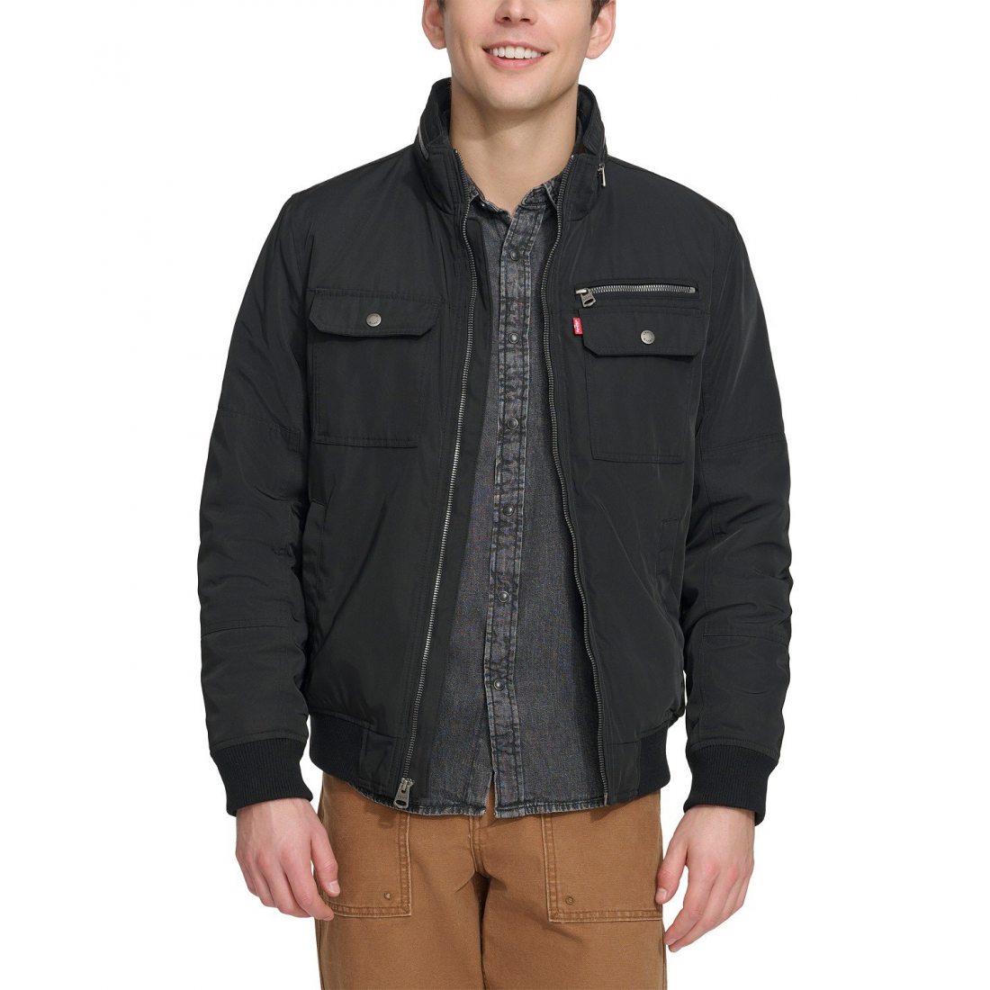 Veste 'Twill Stand-Collar' pour Hommes