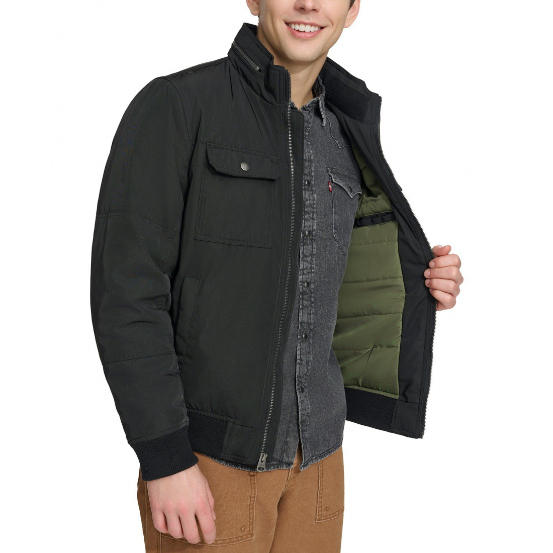 Veste 'Twill Stand-Collar' pour Hommes