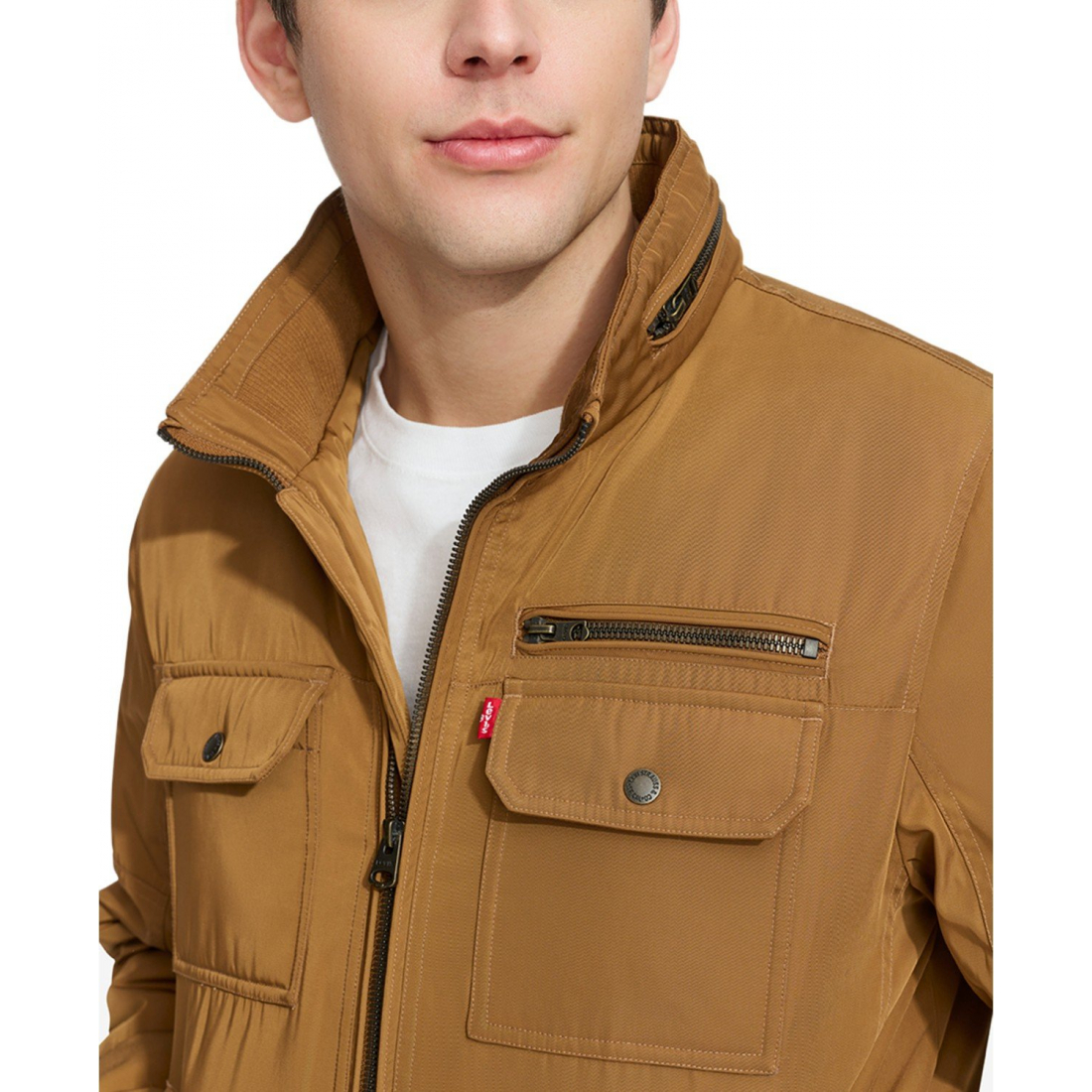 Veste 'Twill Stand-Collar' pour Hommes