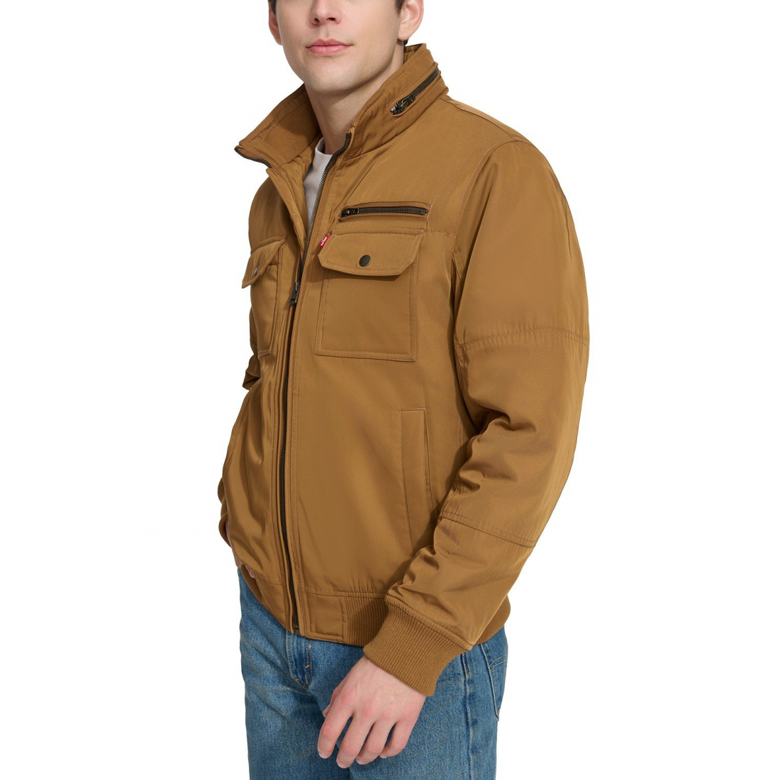 Veste 'Twill Stand-Collar' pour Hommes