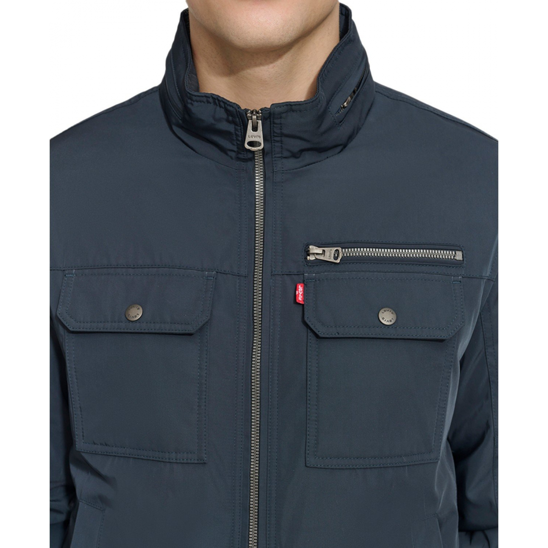 Veste 'Twill Stand-Collar' pour Hommes