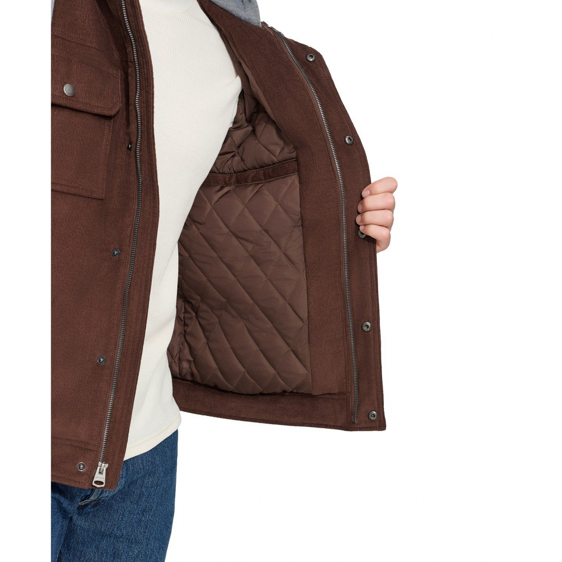 Men's 'Hooded Corduroy Zip' Jacket