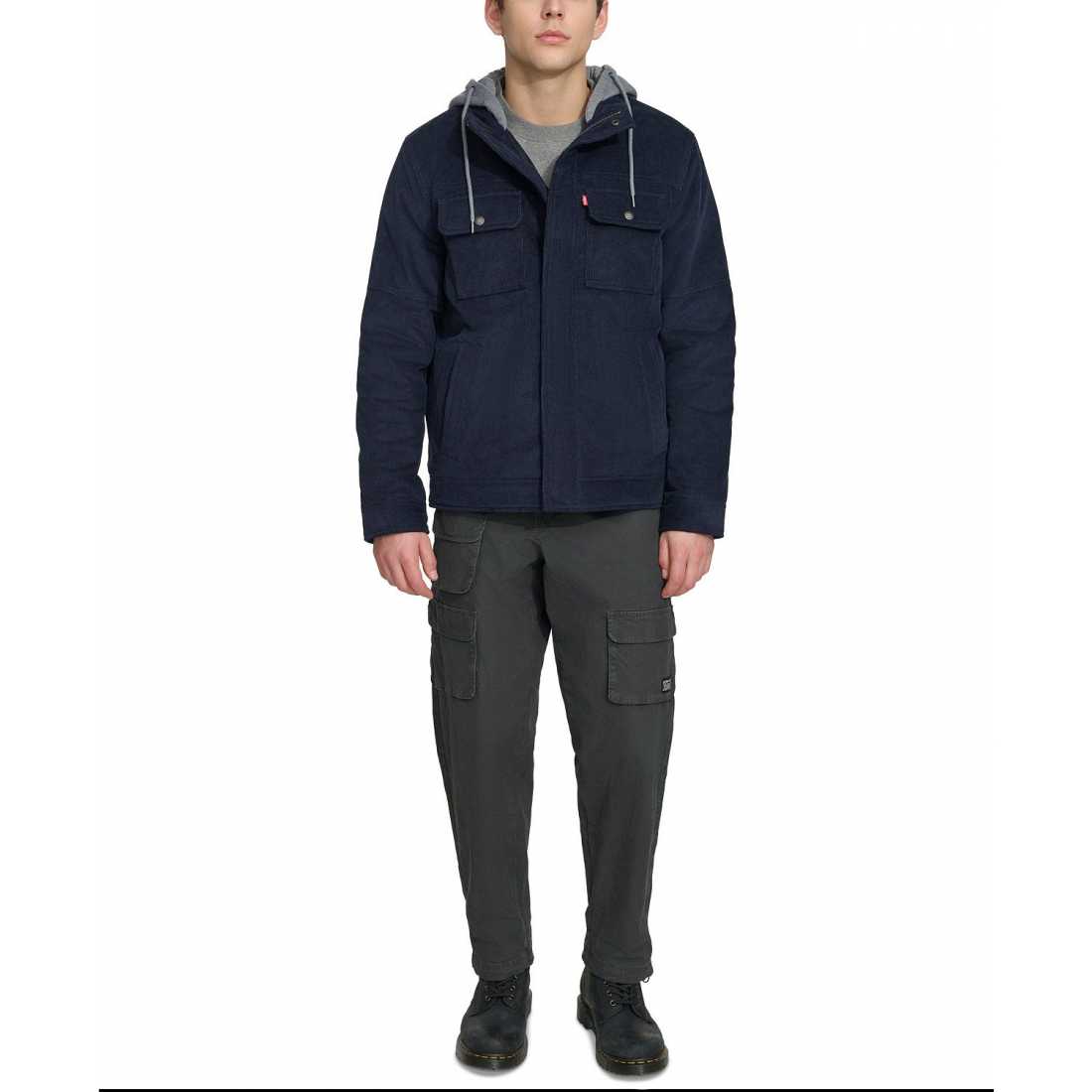 'Hooded Corduroy Zip' Jacke für Herren